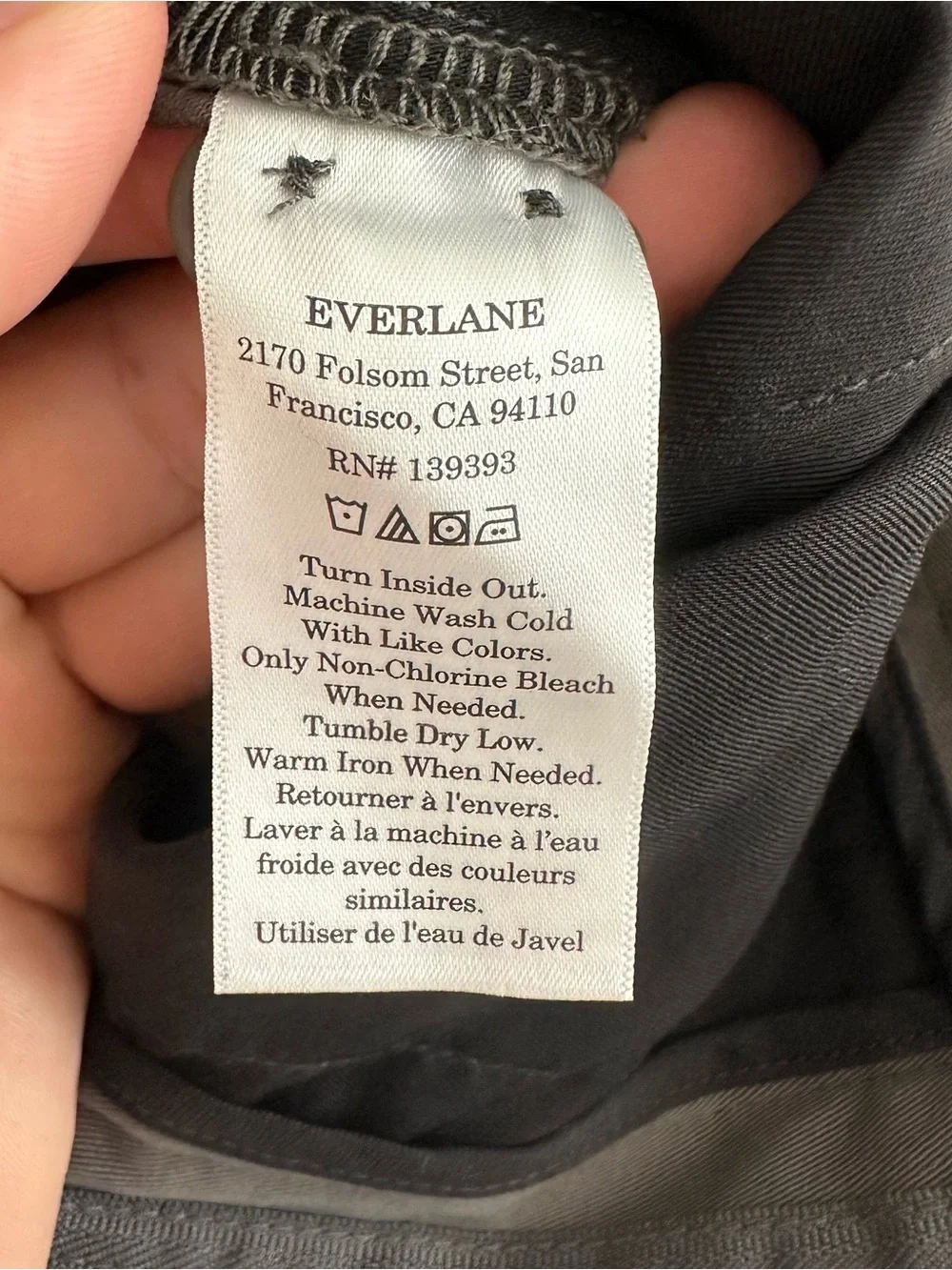 Everlane The Performance Chino‎ Pant Slim in Slate Grey Size: 33x30, NWT